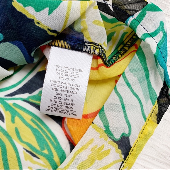 Melissa Paige Tropical Floral Sheer Beaded Top - Picture 8 of 8